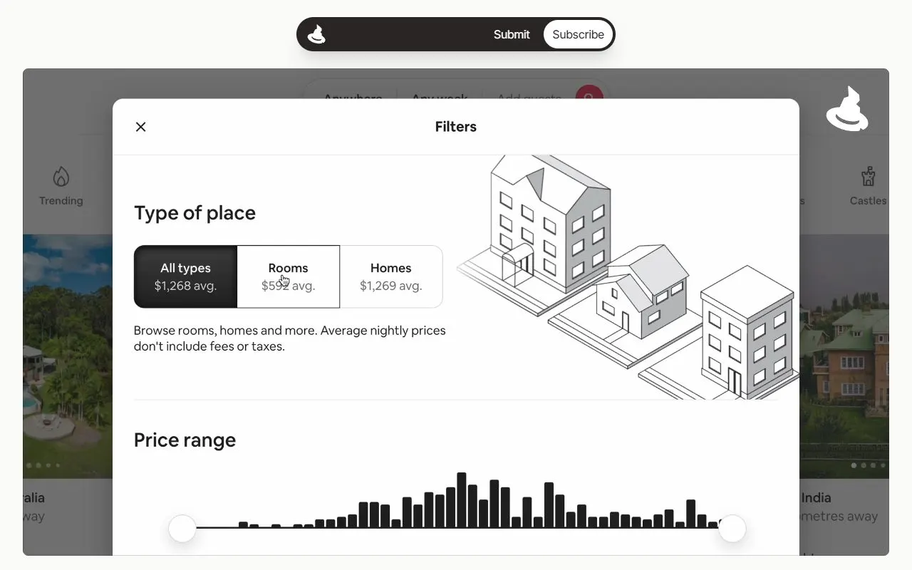 Miniatura do site Design Spells · Airbnb Filters