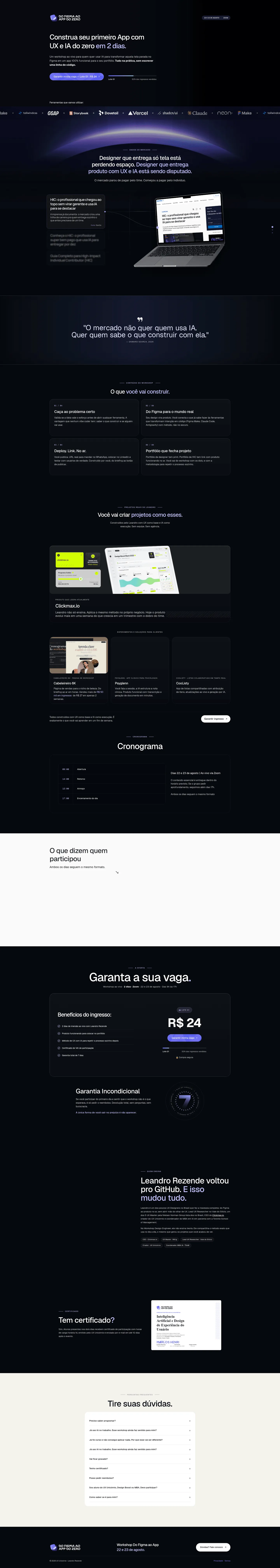 Design Engineer, Página de formação, página inteira como foi publicada