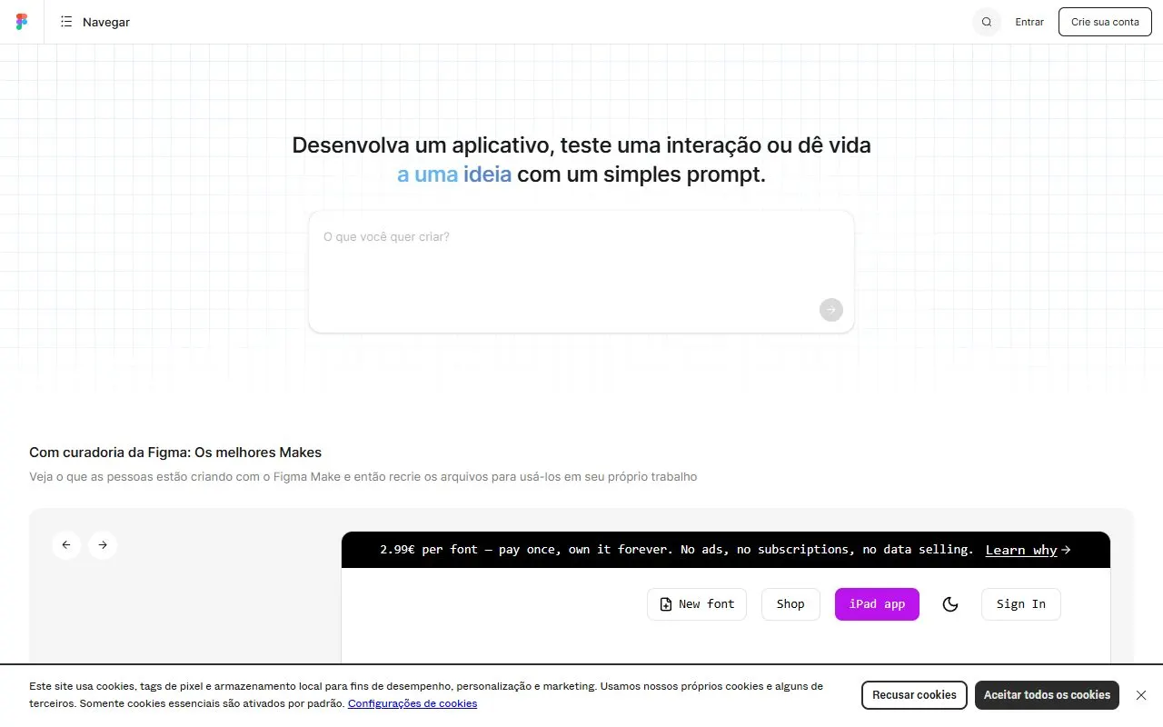 Miniatura do site Figma Make & Sites Gallery