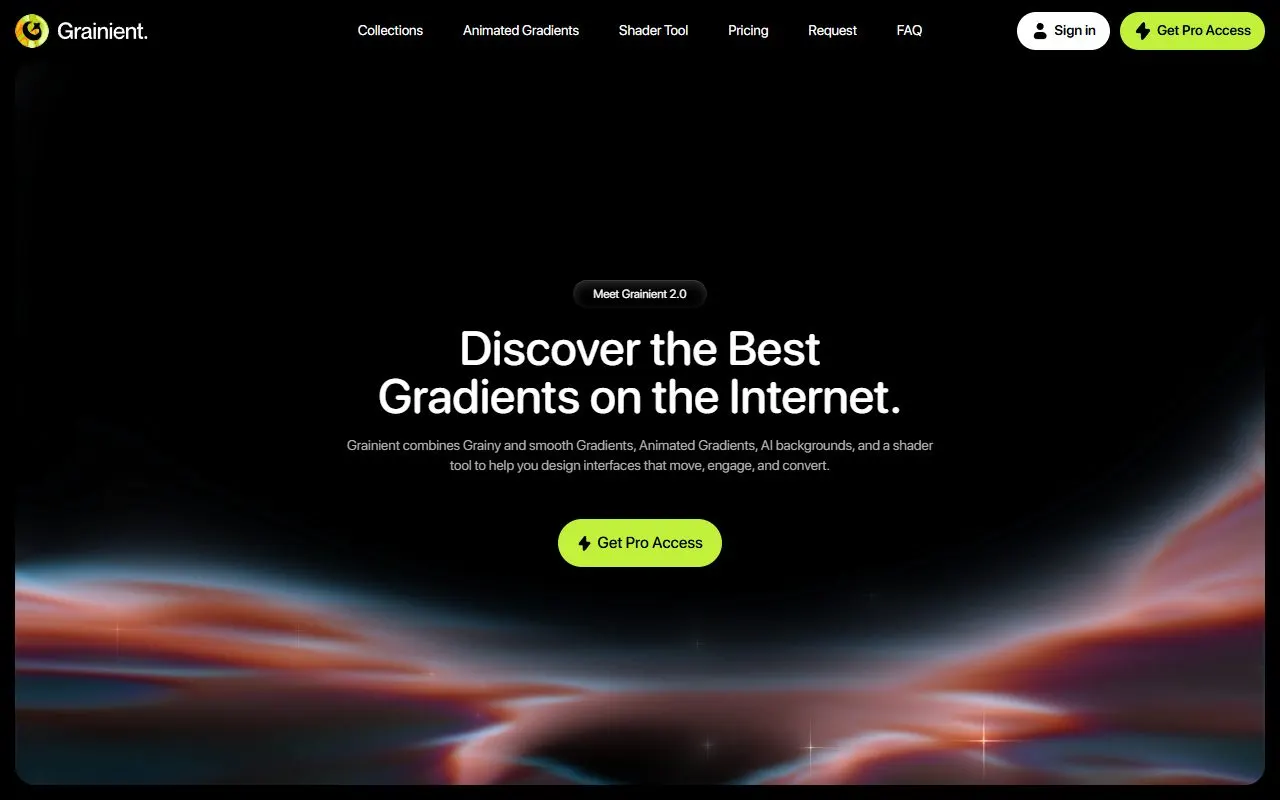 Miniatura do site Grainient