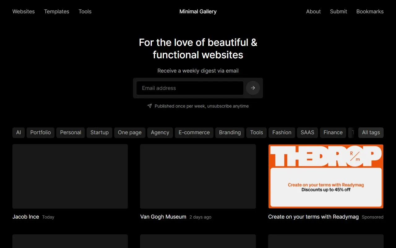 Miniatura do site Minimal Gallery