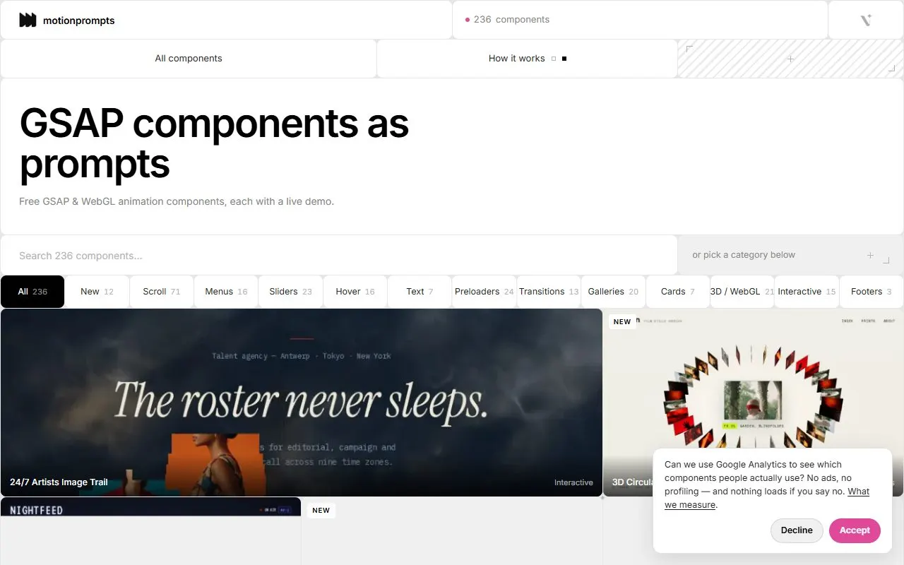 Miniatura do site Motion Prompts