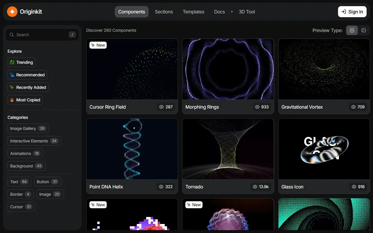 Miniatura do site OriginKit