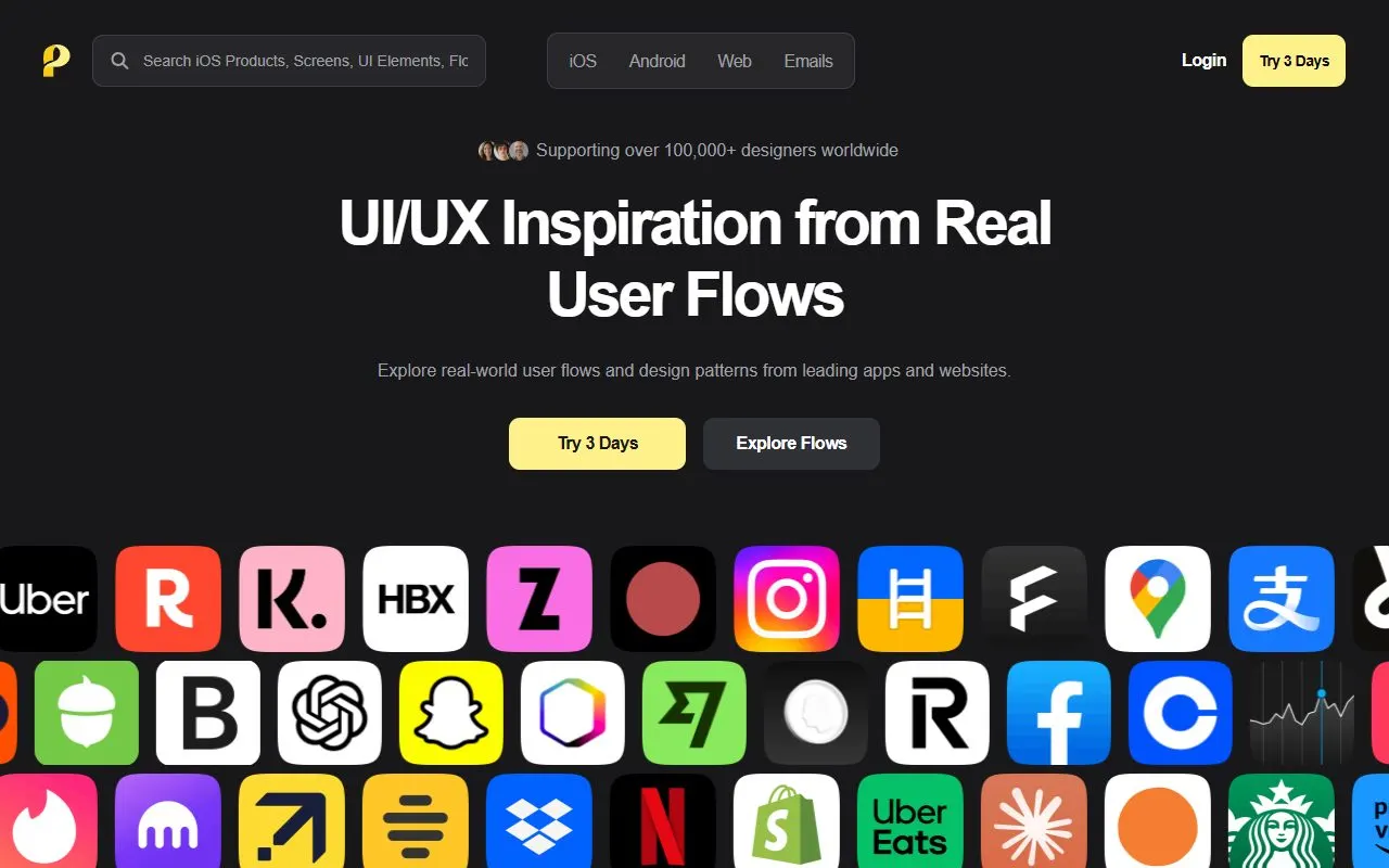 Miniatura do site Page Flows