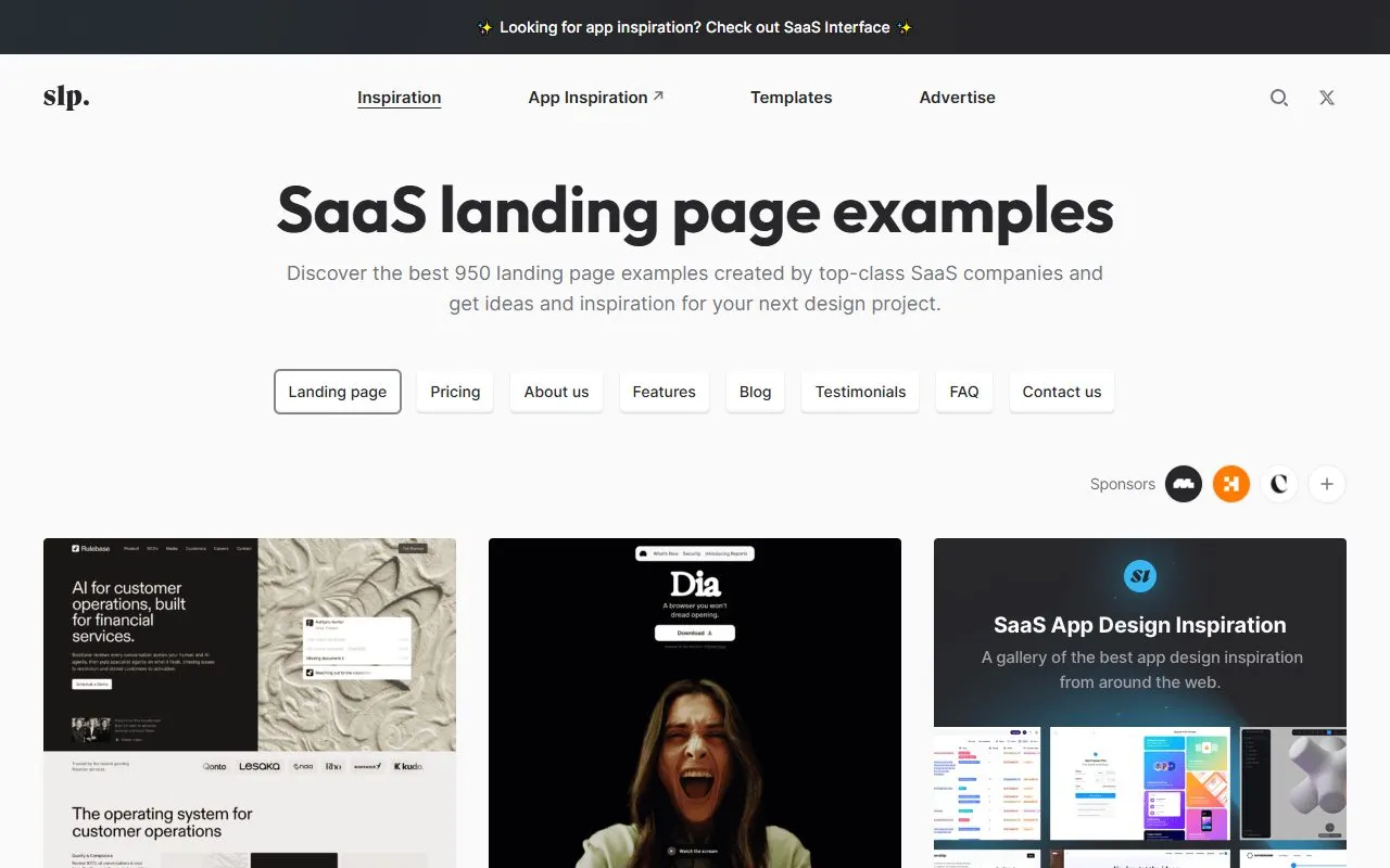 Miniatura do site SaaS Landing Page