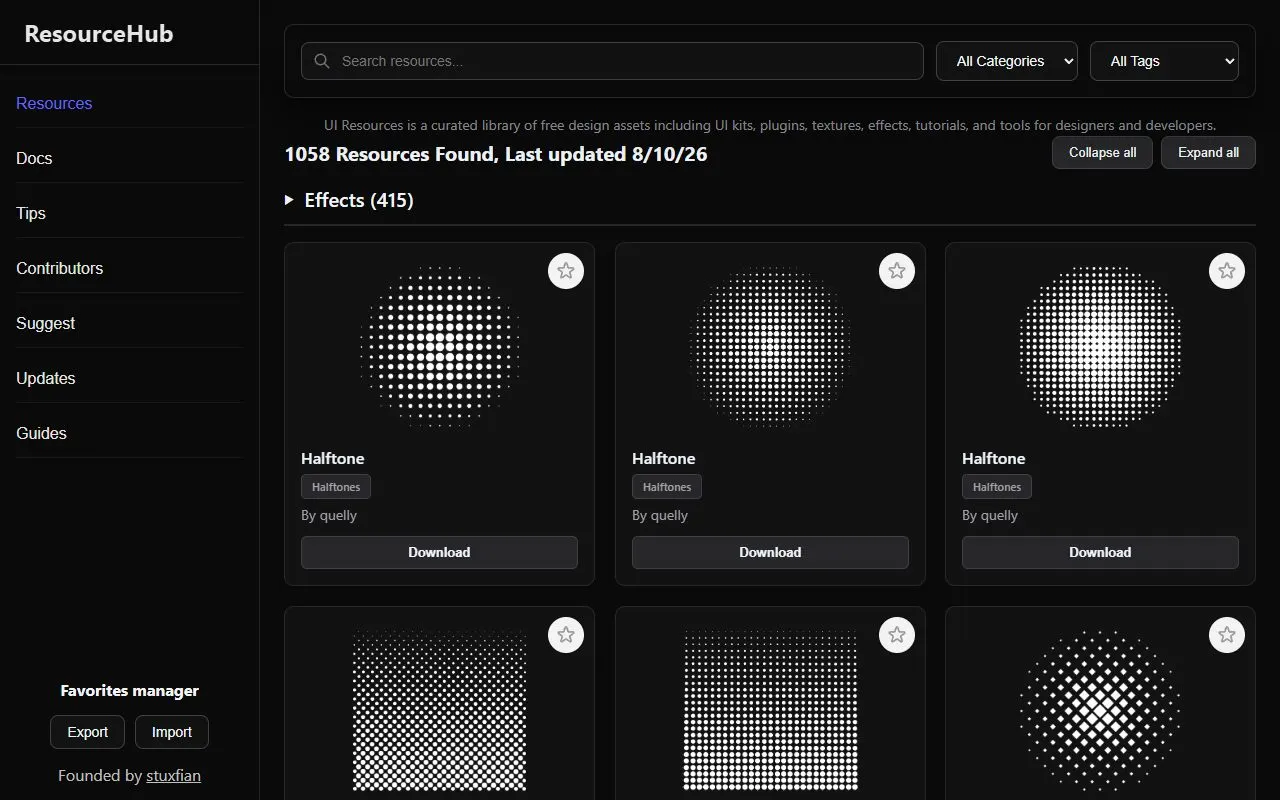 Miniatura do site UI Resources