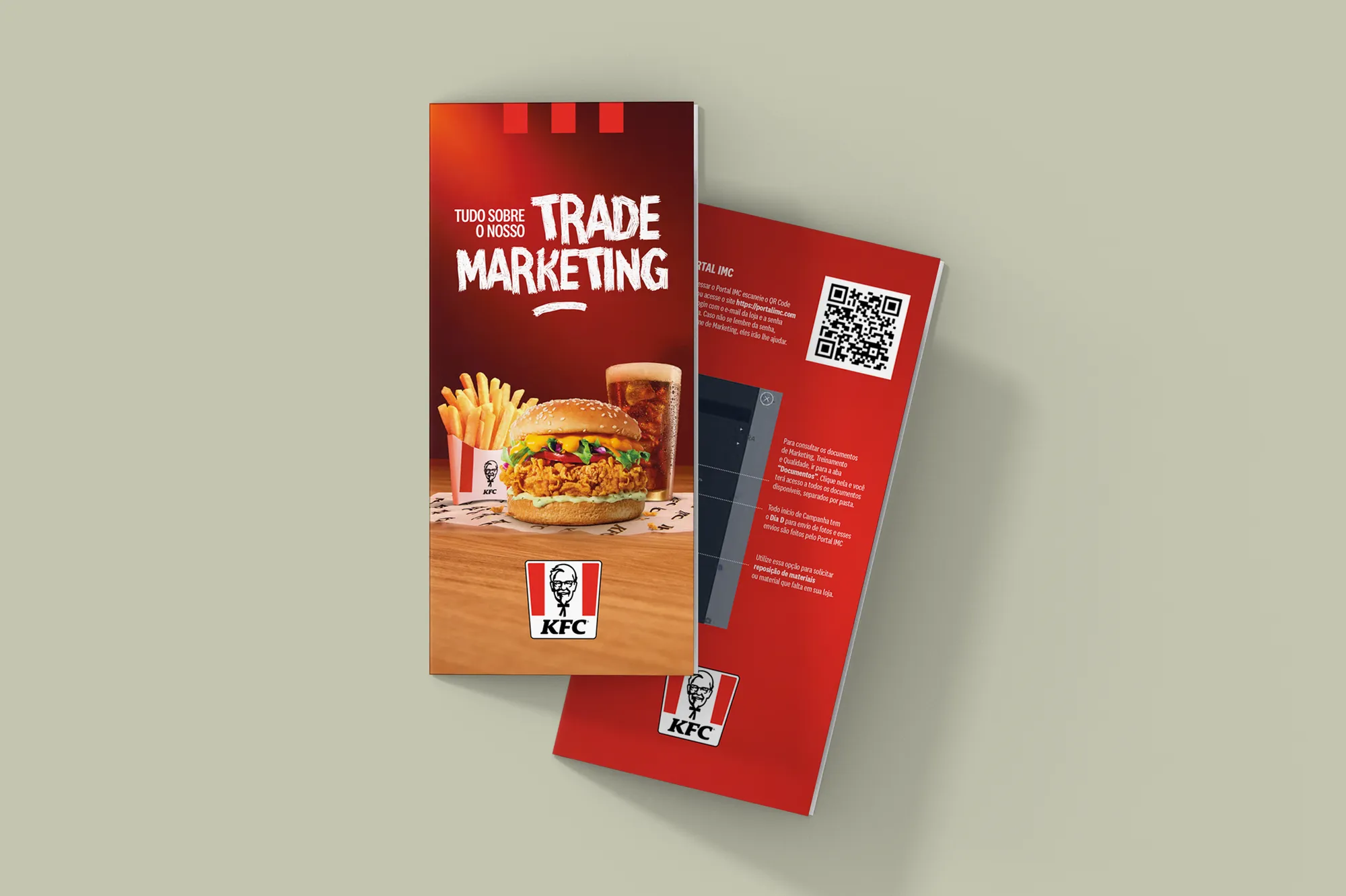 Capa do folder de trade marketing do KFC
