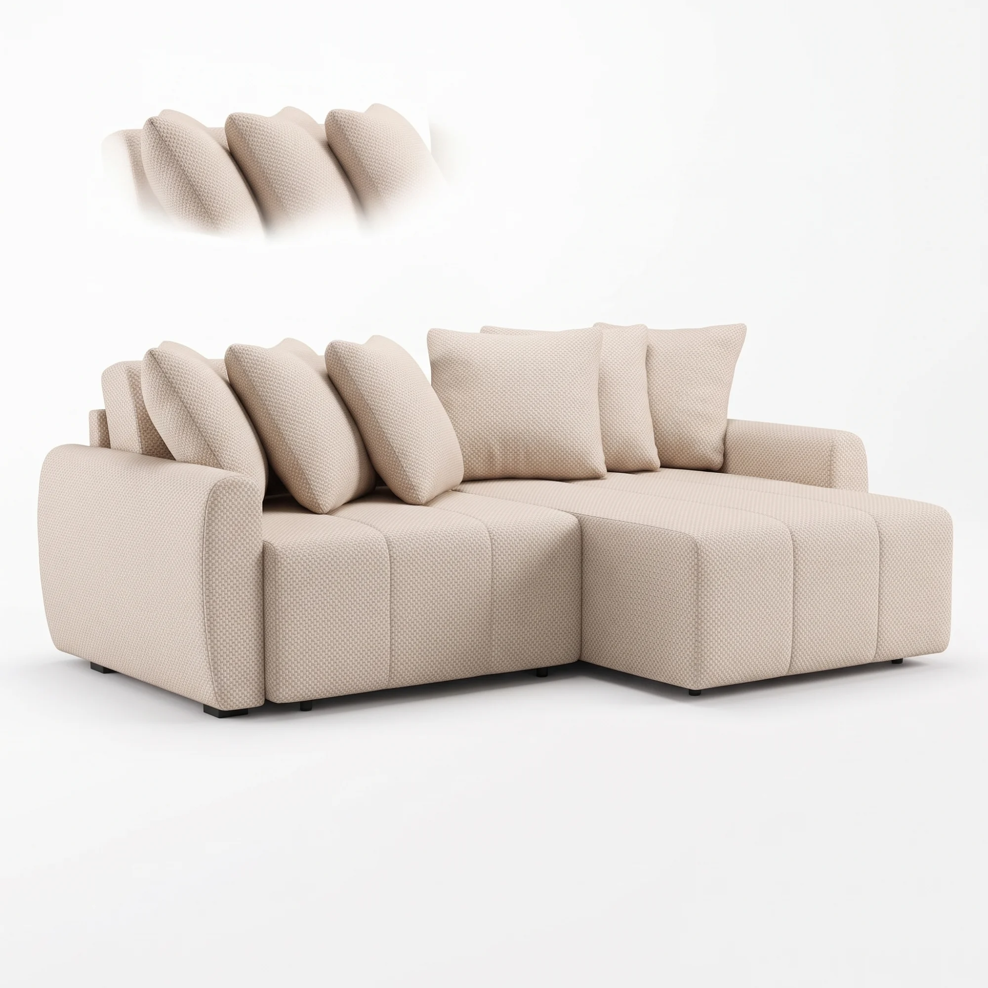 Sofá-cama Verona no tecido Linho Cru